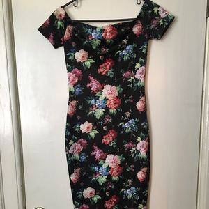 black floral dress